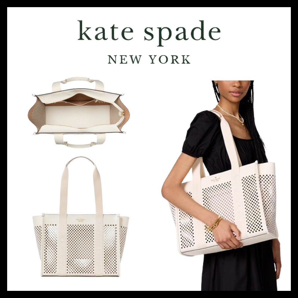 【Kate Spade】Kip Perforated Leather Large Tote ◆国内発送◆