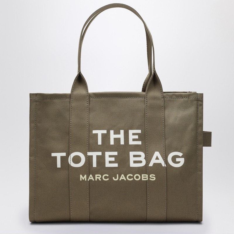 トートバッグ Marc Jacobs Slate green canvas large Tote Bag