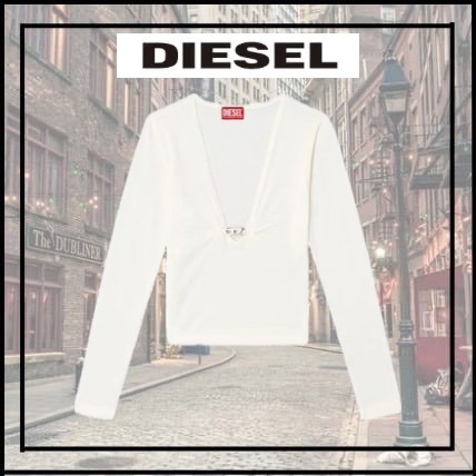 DIESEL ディーゼル SHIRT Sweaters White ホワイト