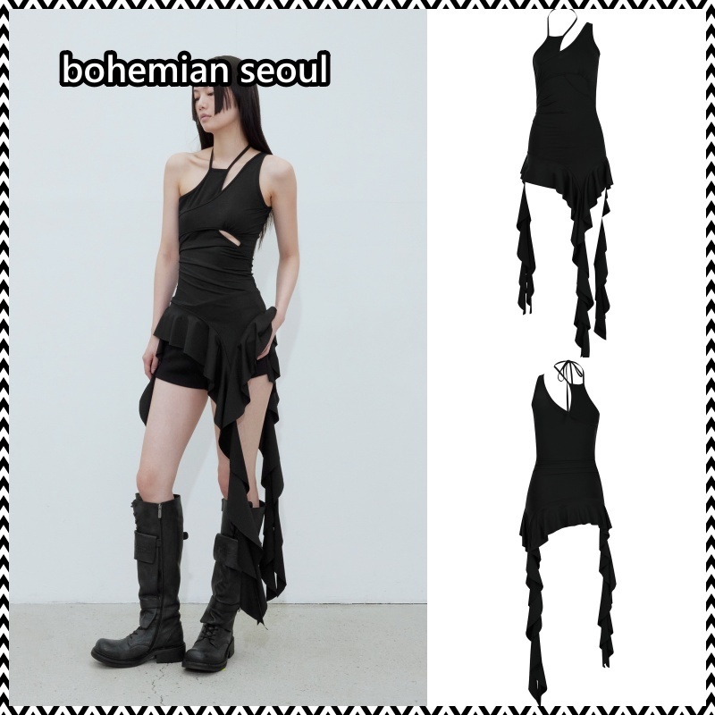《bohemian seoul》 RUFFLE MINI DRESS