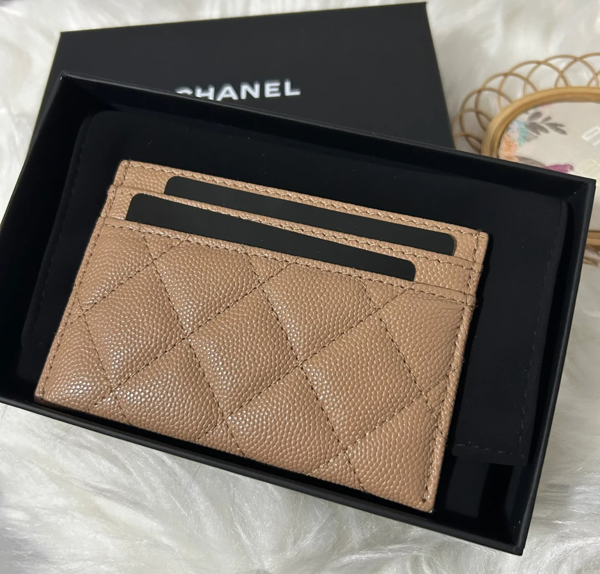 《CHANEL》カードケース ブラウン ゴールド ココマーク CCロゴ