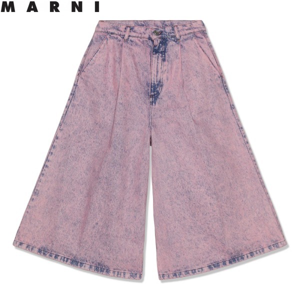 Marni マルニ ウォッシュワイドレッグデニムパンツ ピンク