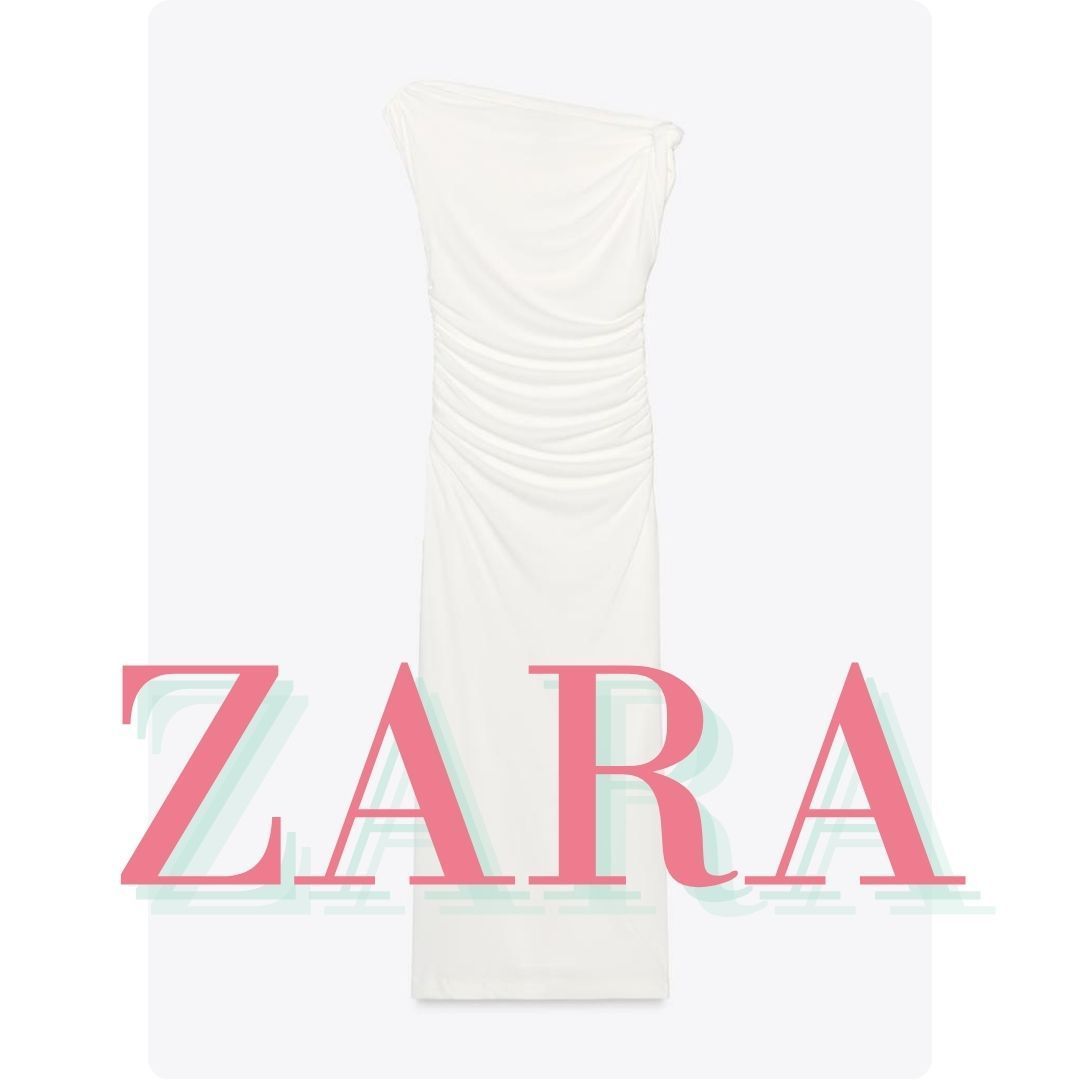 ZARA アシンメトリーミディワンピース 2477/262