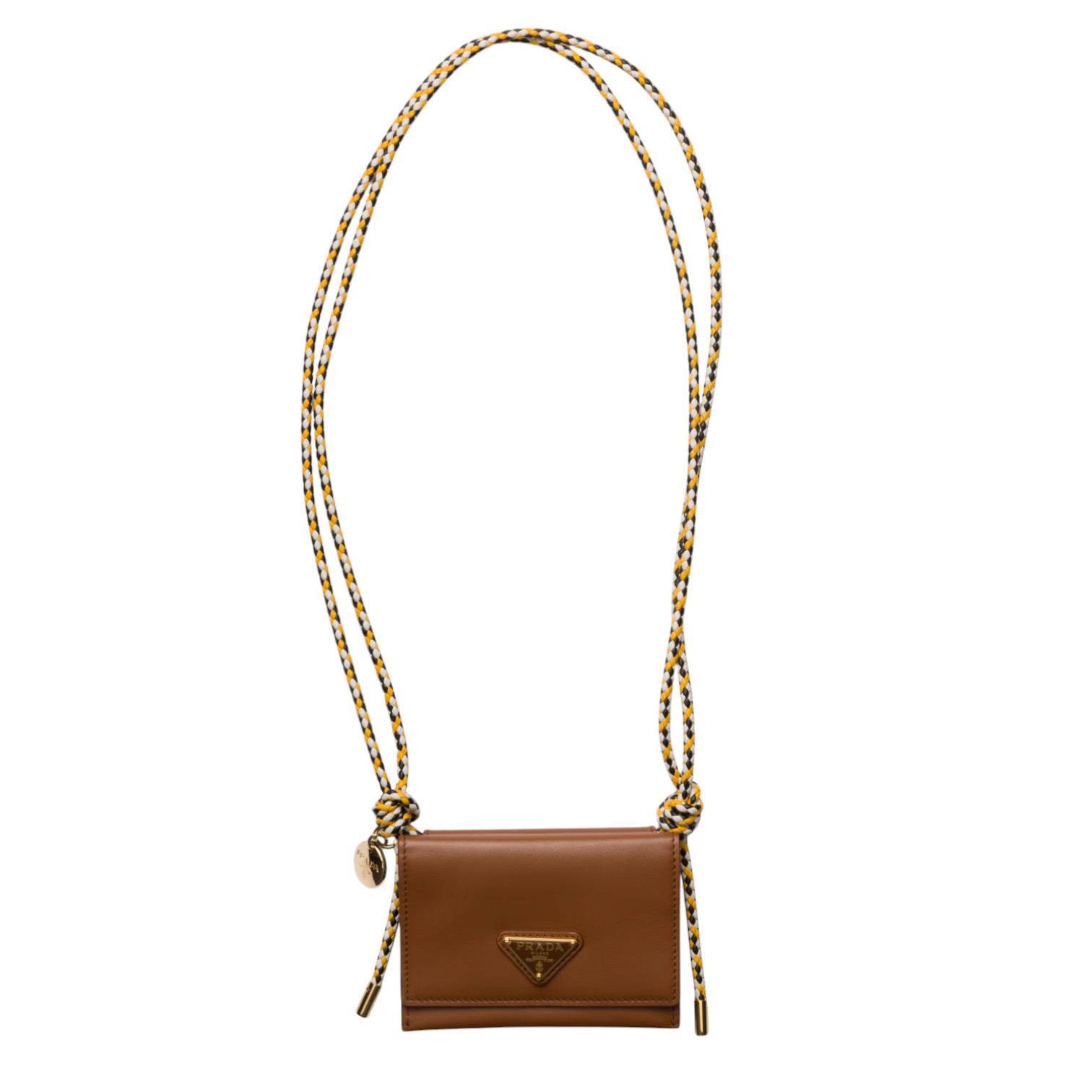 PRADA プラダ レザーショルダーストラップ付 カードホルダー