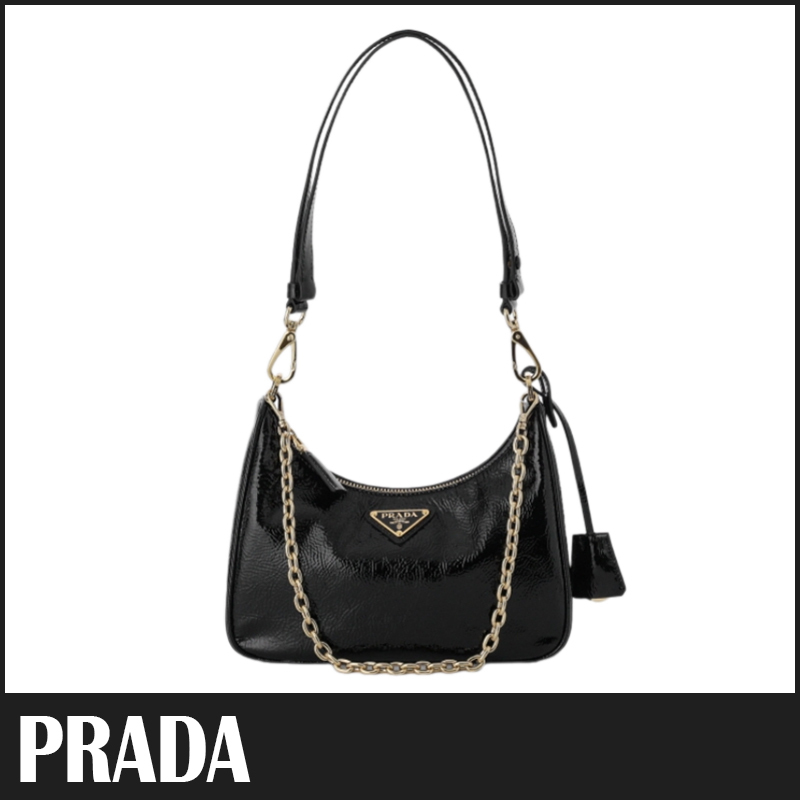 ☆送料関税込☆PRADA Re-Edition パテントレザー ミニバッグ☆