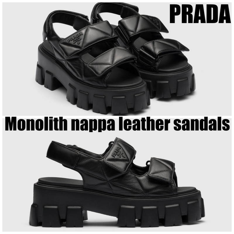 ★PRADA★モノリス ナッパレザー サンダル
