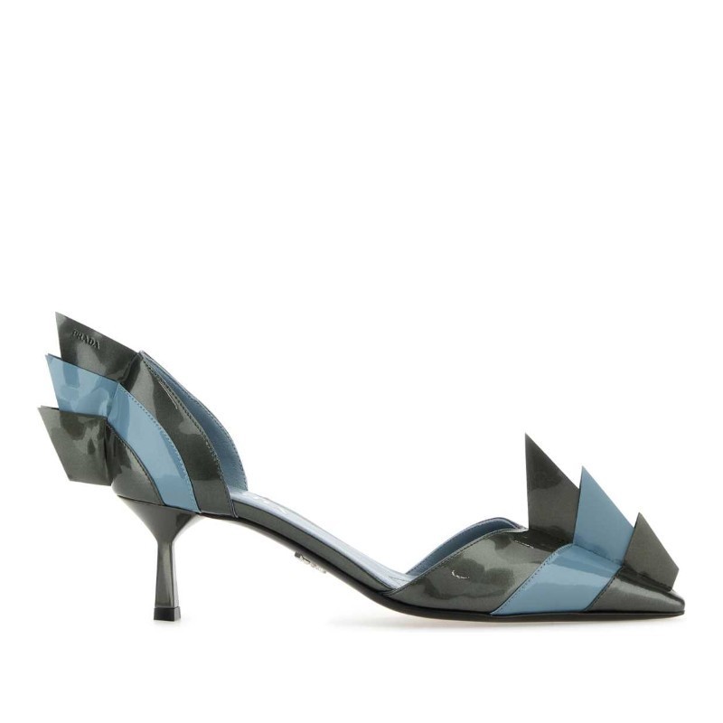パンプス PRADA SS25 Two-tone leather pumps (1I971NFB05505G F0XX8)