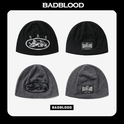 【BADBLOOD】ミスティックニットビーニー - ブラック BADBLOOD(バッドブラッド) ニットキャップ・ビーニー(レディース
