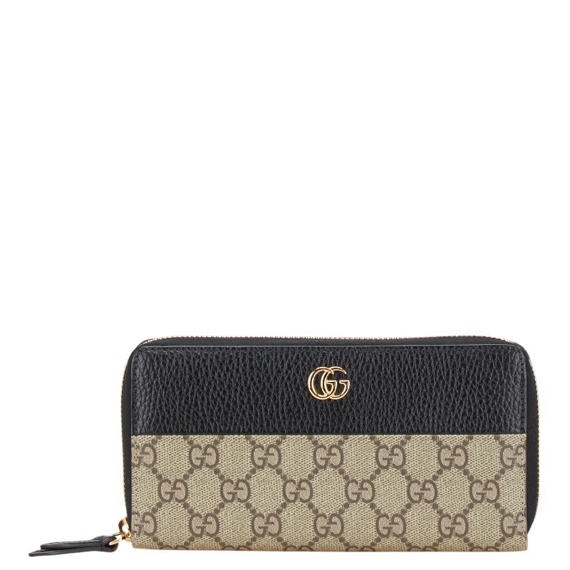 グッチ GGスプリーム ダブルG バイカラー長財布 456117