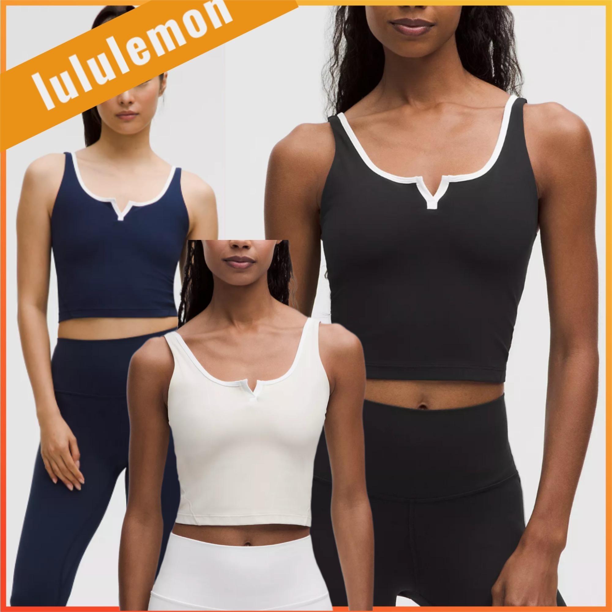 lululemon☆カップ付 ノッチネック ヨガタンク Align Tank Top