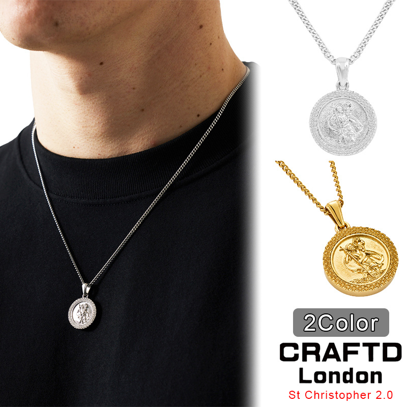 CRAFTD London ネックレス ST CHRISTOPHER 2.0 ペンダント