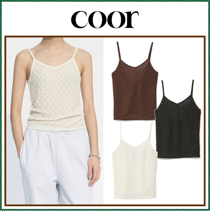 【COOR】 Sheer floral sleeveless / 追跡付