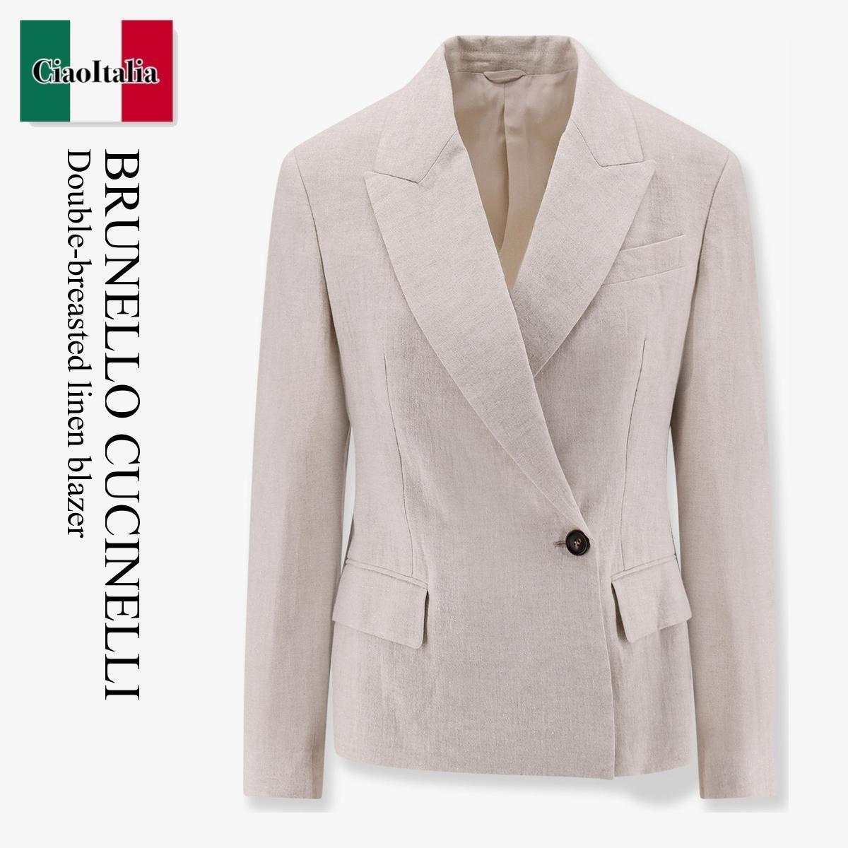 ジャケット Brunello Cucinelli Double-Breasted Linen Blazer