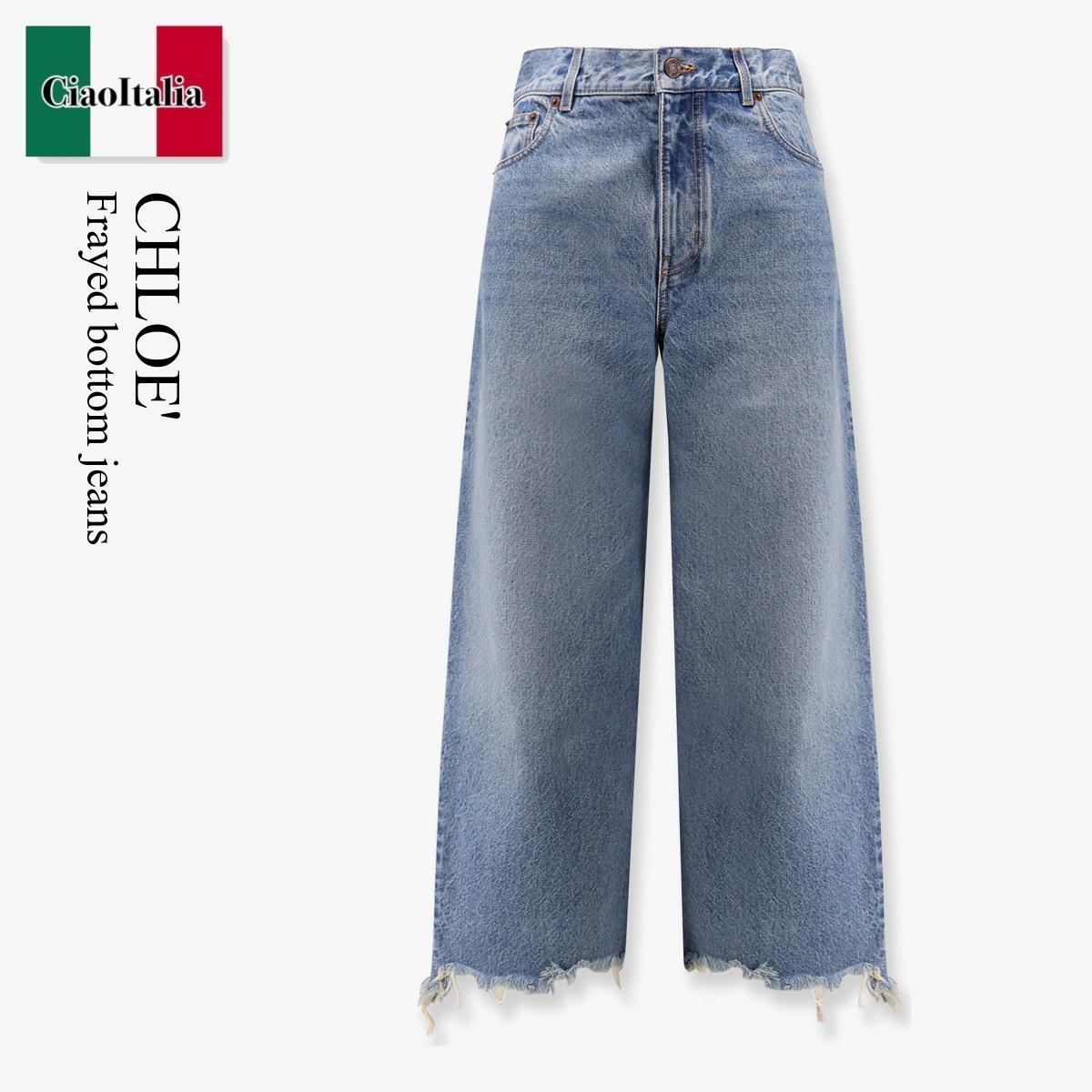 デニム・ジーパン Chloe' Frayed Bottom Jeans