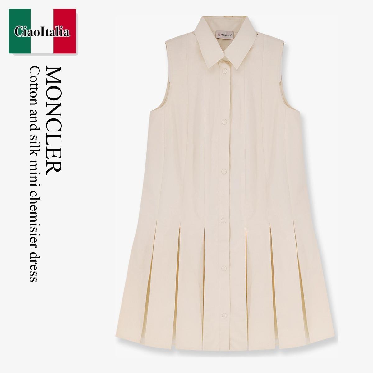 ワンピース Moncler Cotton And Silk Mini Chemisier Dress
