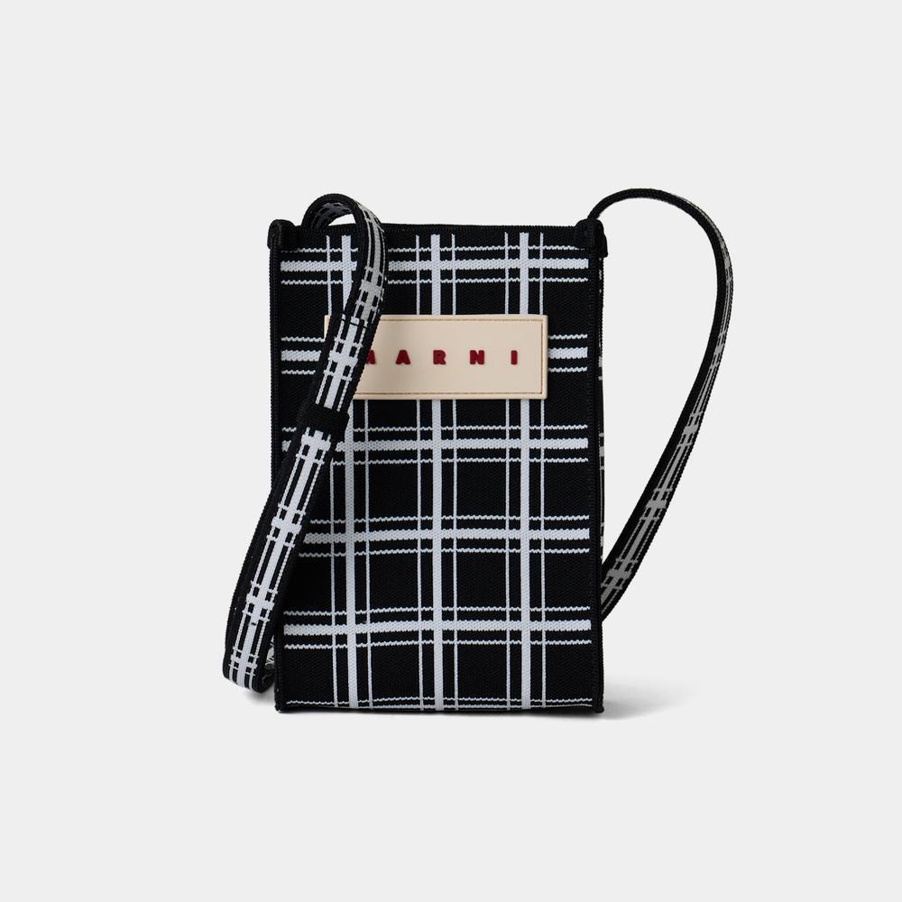 【MARNI】MINI JACQUARD CHECK SHOULDER BAG