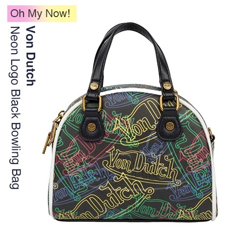 LAガール Von Dutch Neon Logo Black ボウリングバッグ