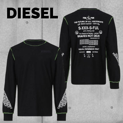 関税込【DIESEL】Juseam long sleeve T-shirt★Black