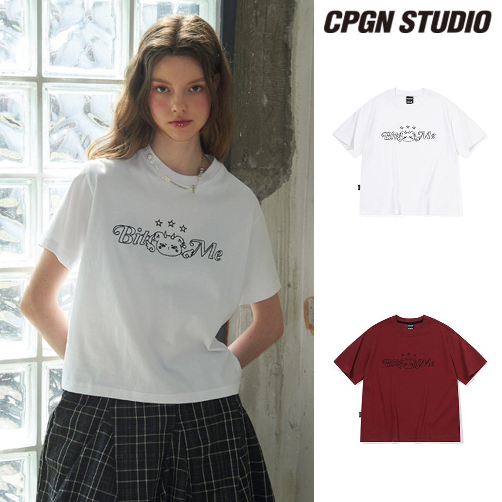 【CPGN STUDIO】25SS★ Bite Bear Crop Short Sleeve Tee