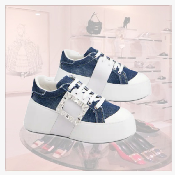 [Roger Vivier]Viv' Skate デニム スニーカー