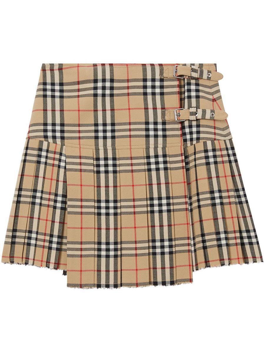 【関税＆送料込み】Burberry Vintage Check Wool Miniskirt Cl