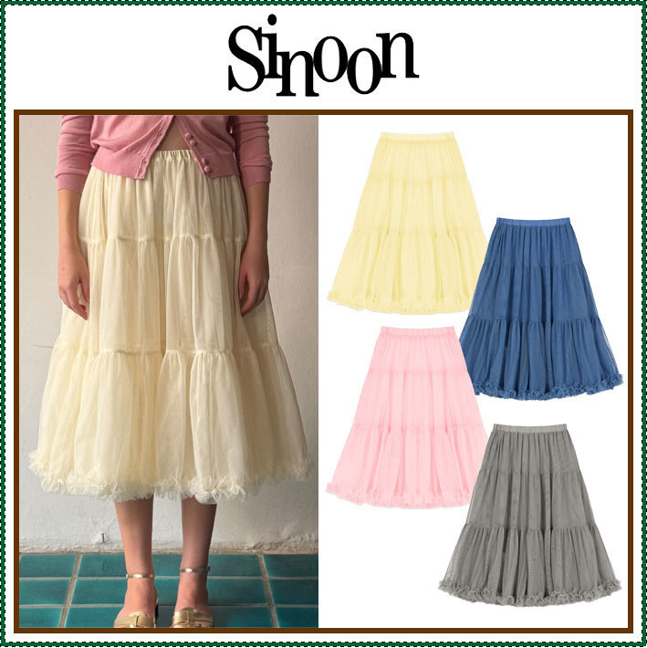 【Sinoon】 Tute Midi Skirt / 追跡付
