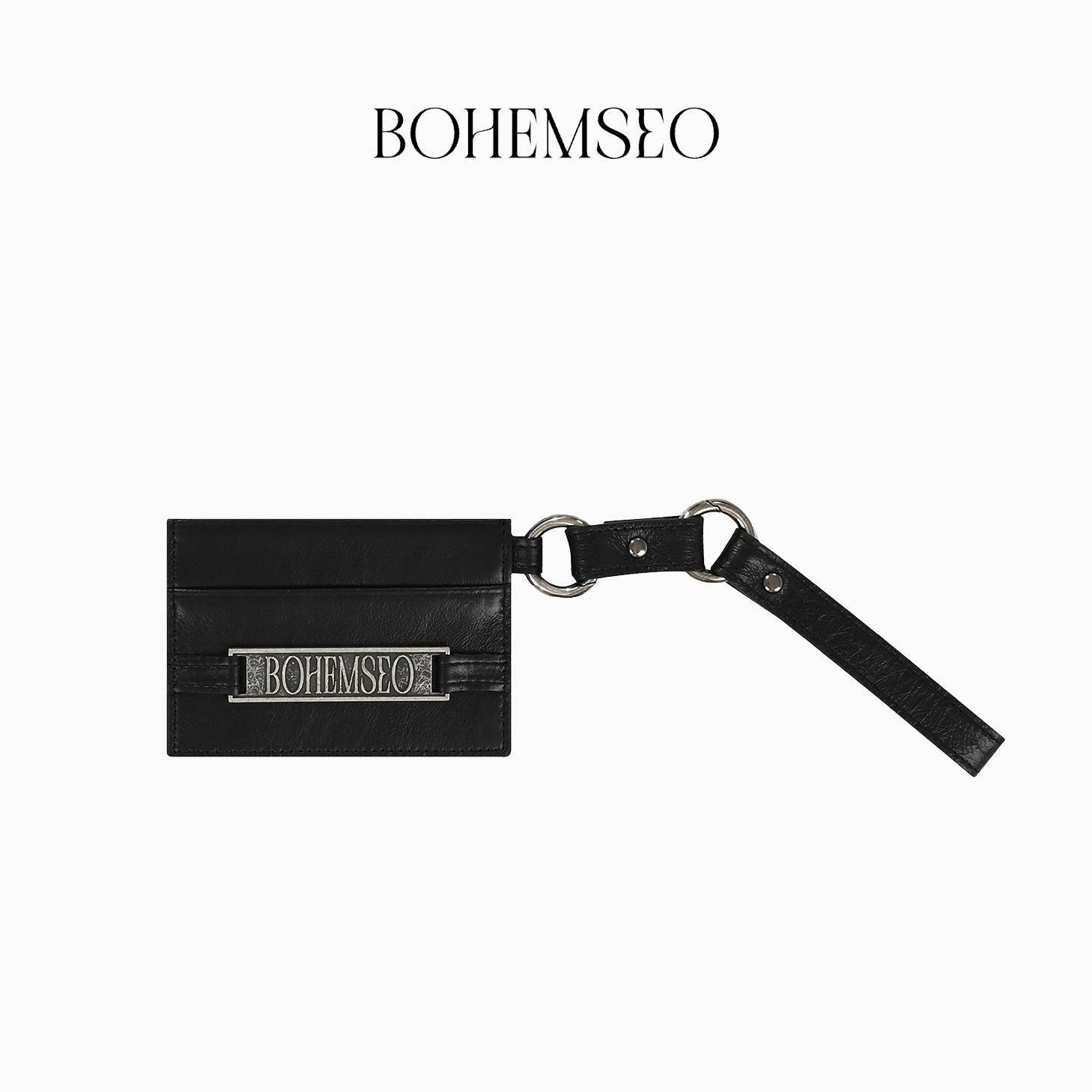 カードケース・名刺入れ BOHEMSEO : 25SS / LEATHER STRAP CARD HOLDER (BLACK)