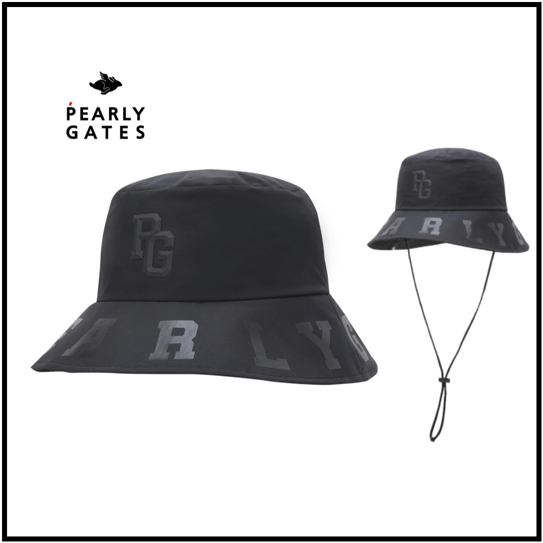 [PEARLY GATES] Logo Mesh Lining Bucket Hat BK /税込み