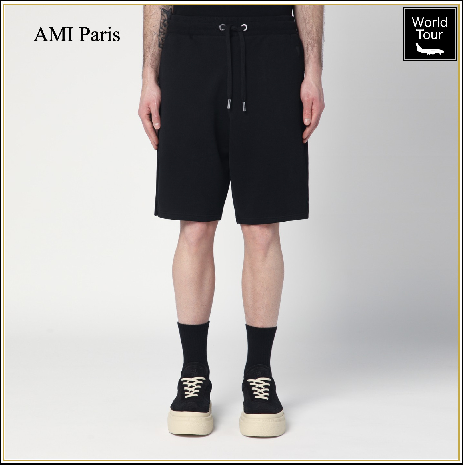 AMI Paris メンズ Ami de Coeur ショートパンツ コットン