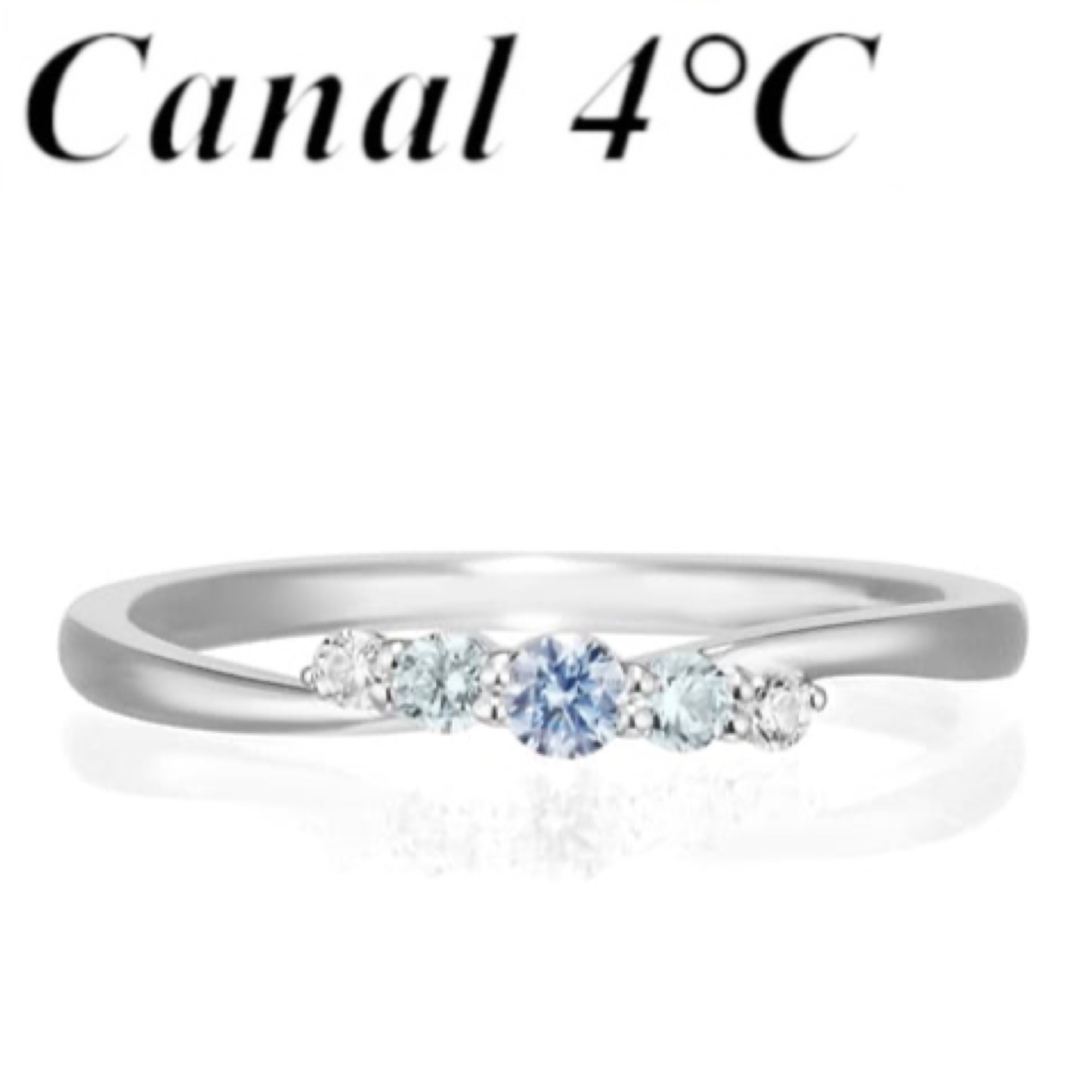 人気★Canal ４℃ シルバー リング★ウェーブライン 上品 華やか