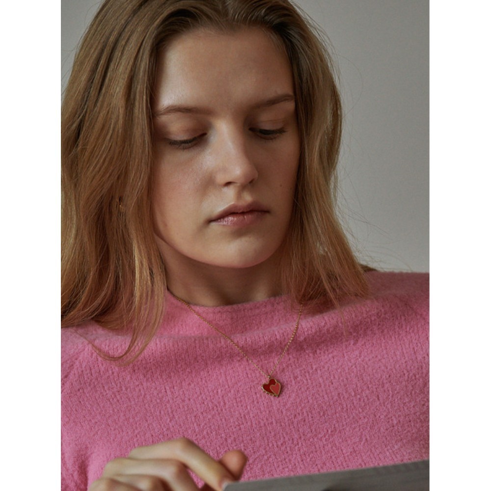 ★MIDNIGHT MOMENT.★ [Exclusive] layer love necklace (2color