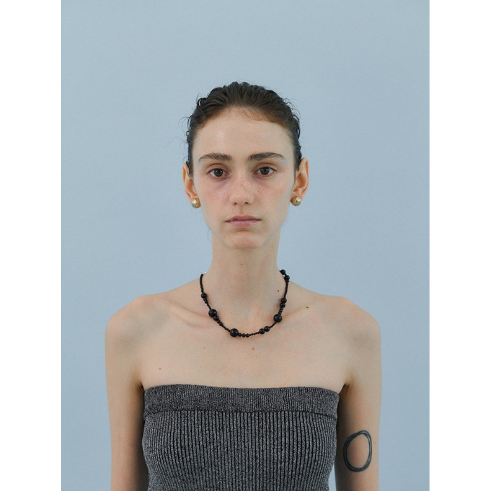 ★MIDNIGHT MOMENT.★ variable onyx necklace
