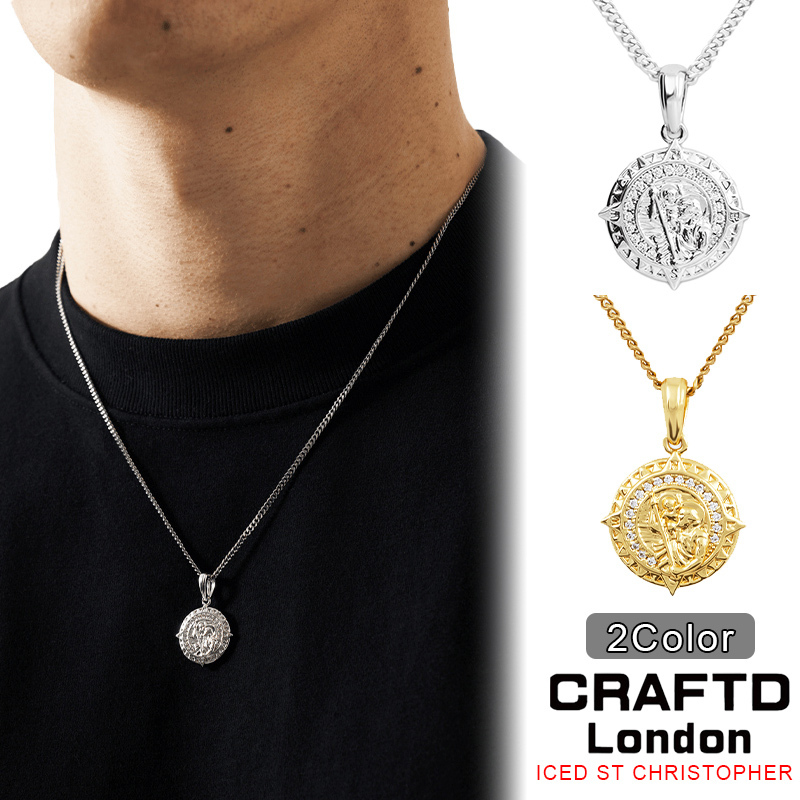 CRAFTD London ネックレス ICED ST CHRISTOPHER ペンダント