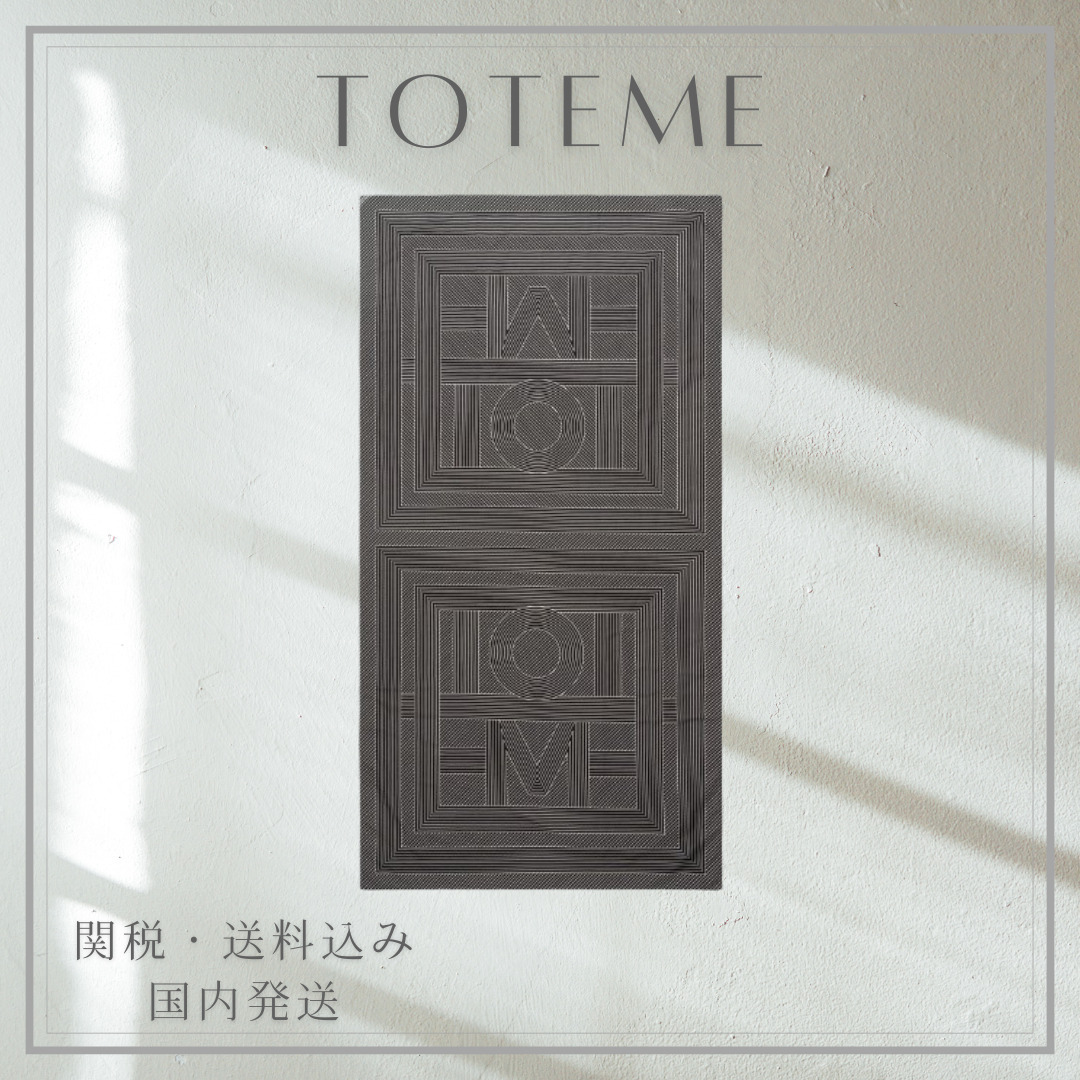 【TOTEME】ストライプ モノグラム コットン シルク サロン