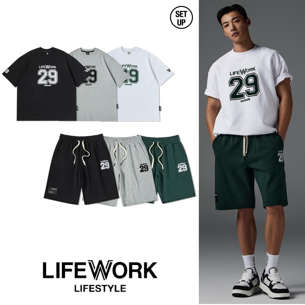 ★Life Work★ 半袖Tシャツ＆ハーフパンツ セットアップ