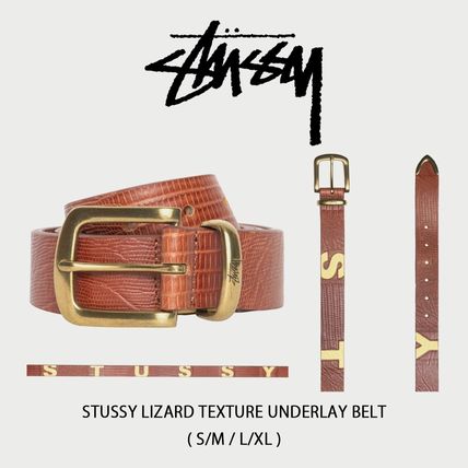 限定値下げ】STUSSY ベルト LIZARDTEXTUREUNDERLAY