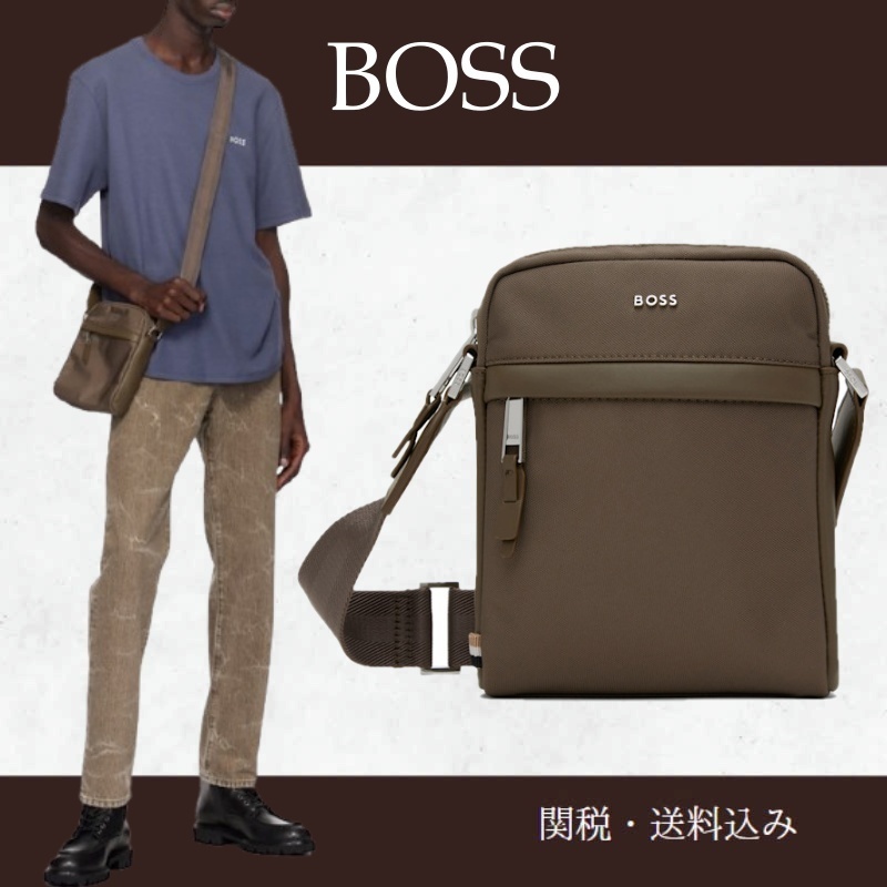 BOSS ボス★ブラウン キャンバス バッグ