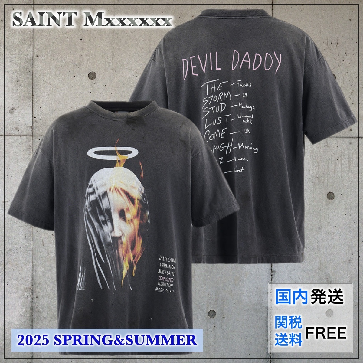 【国内買付】SAINT Mxxxxxx S/S TEE DEVIL DADDY セントマイケル