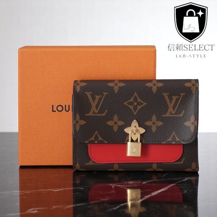 【Louis Vuitton】モノグラムフラワー3つ折り財布・中古