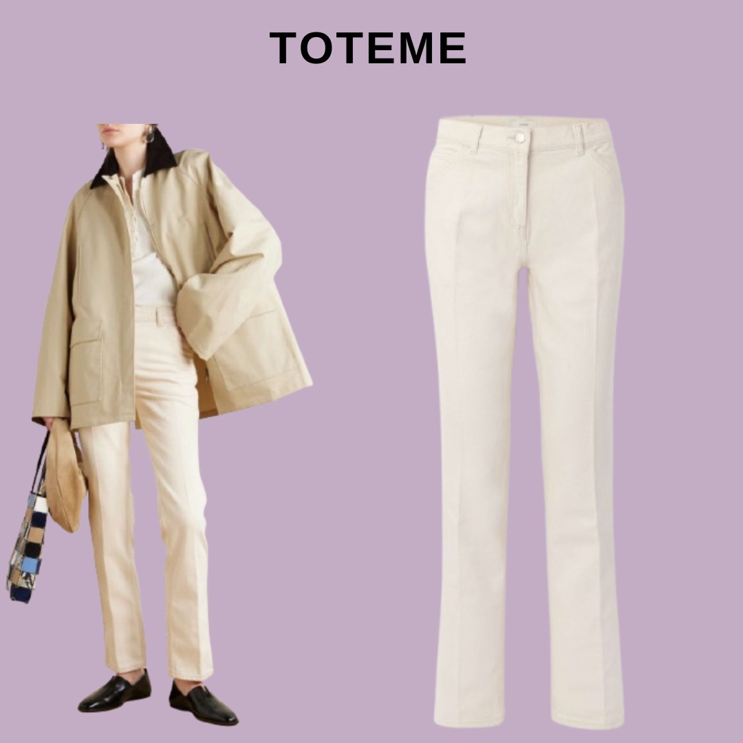 TOTEME オーガニック ローライズ スリムジーンズ【関税なし】