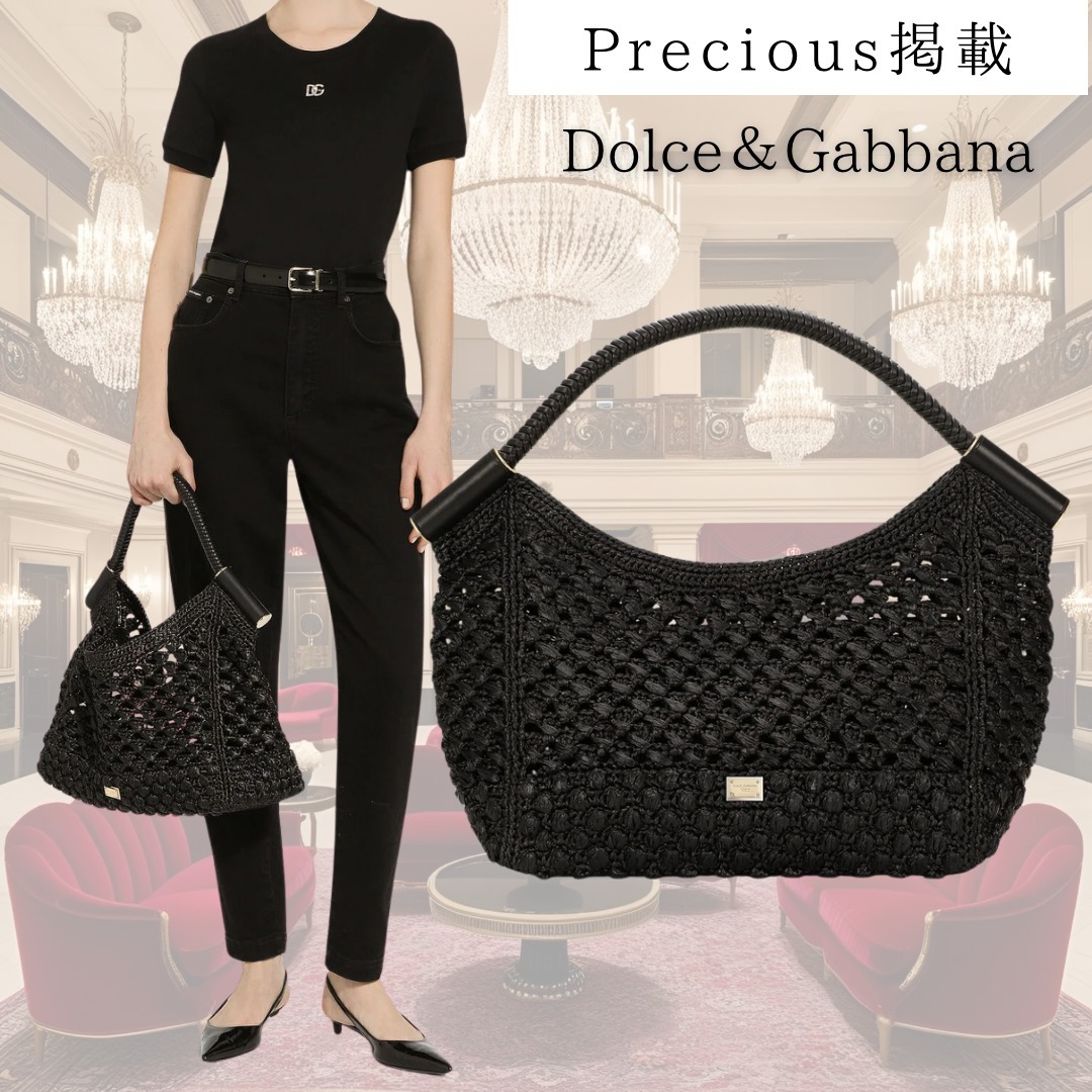 【Precious掲載】Dolce＆Gabbana SICILY ハンドバッグ ラフィア