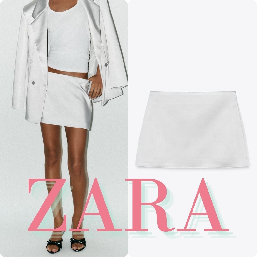 ZARA サテンミニスカート 1255/441