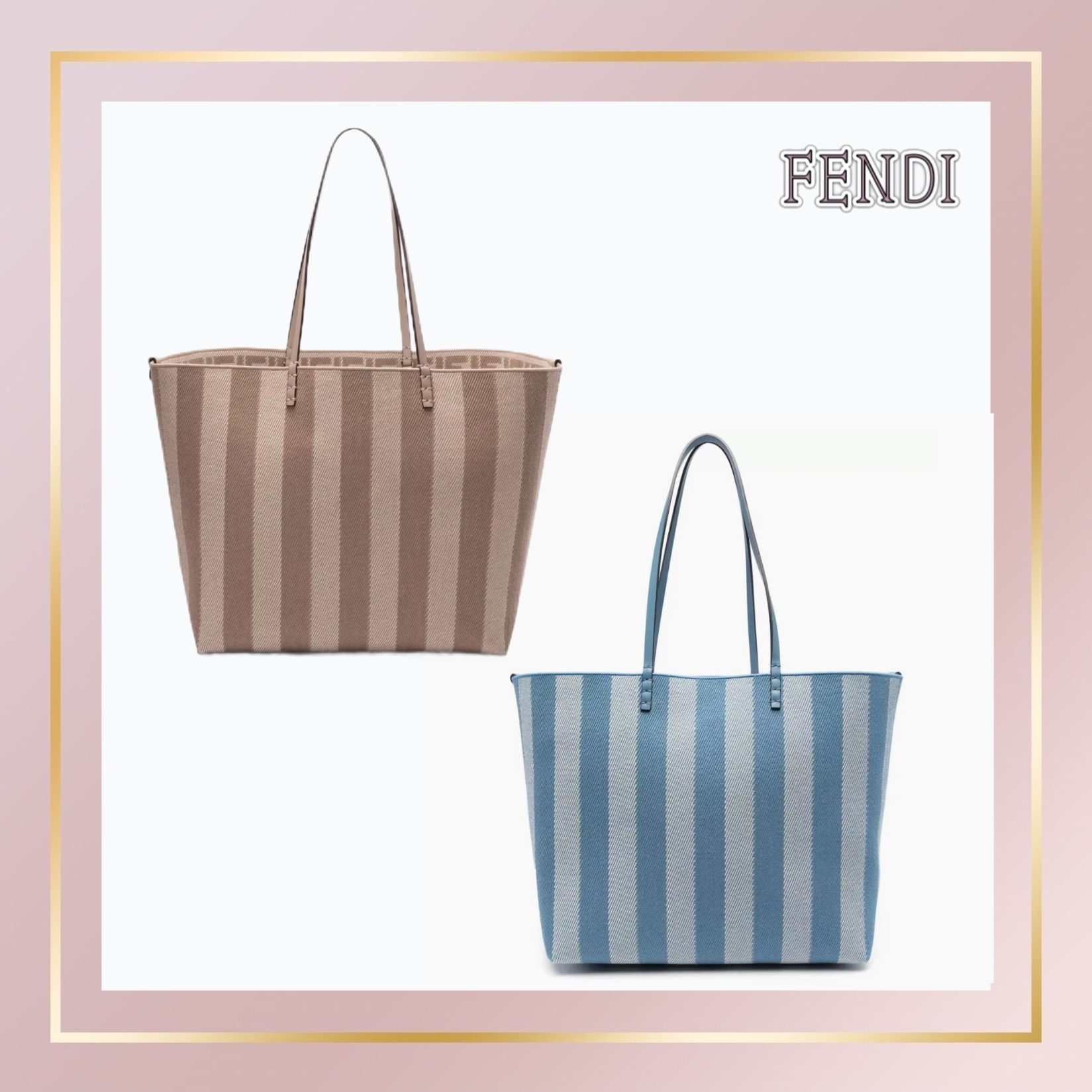 【送料込】FENDI ロール ラージ リバーシブルトートバッグ