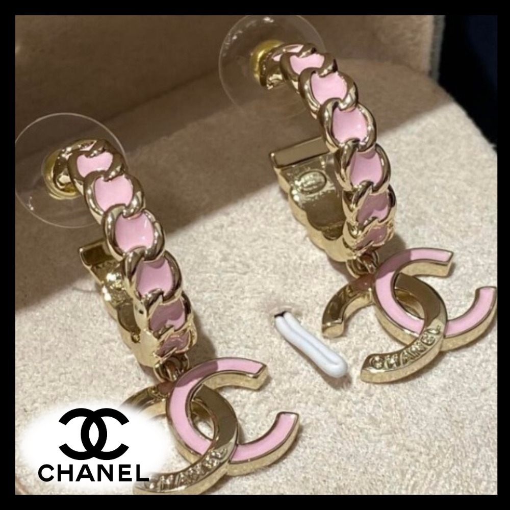 華やかなピンク＆ゴールド♡【CHANEL】ピアス