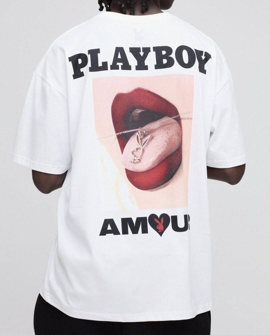 《boohoo》プレイボーイ アムール ライセンス Tシャツ