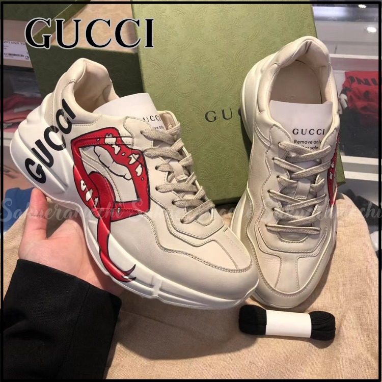 【GUCCI】希少☆ライトン リッププリント スニーカー【41size】