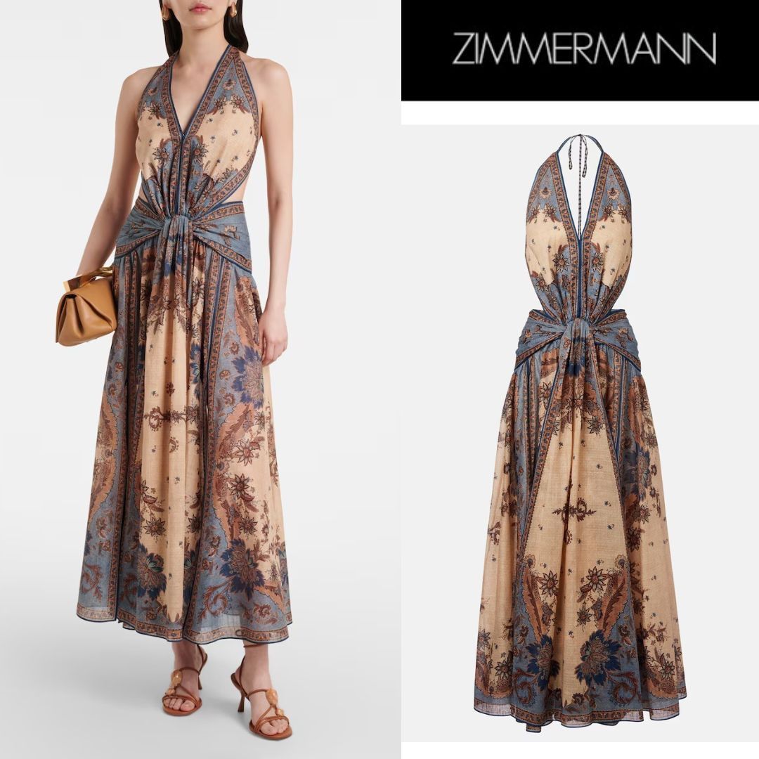 【Zimmermann】Ascension printed cotton maxi dress