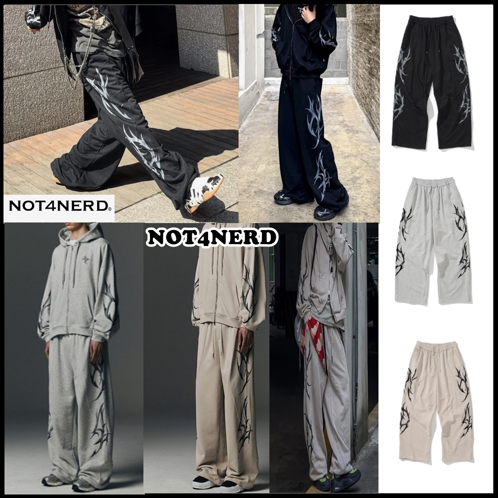 早期完売★NOT4NERD★Dagger Tribal Logo Incision Sweat Pants