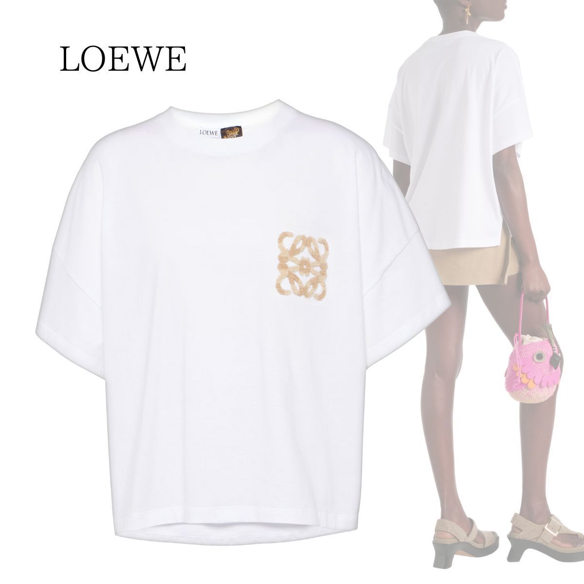 【LOEWE】人気 ロエベ ボクシーフィット Tシャツ コットン