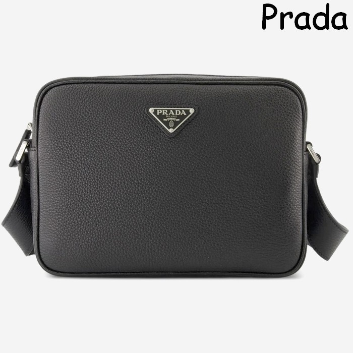 PRADA メンズ レザー ショルダー クロスボディ バッグ *激安SALE